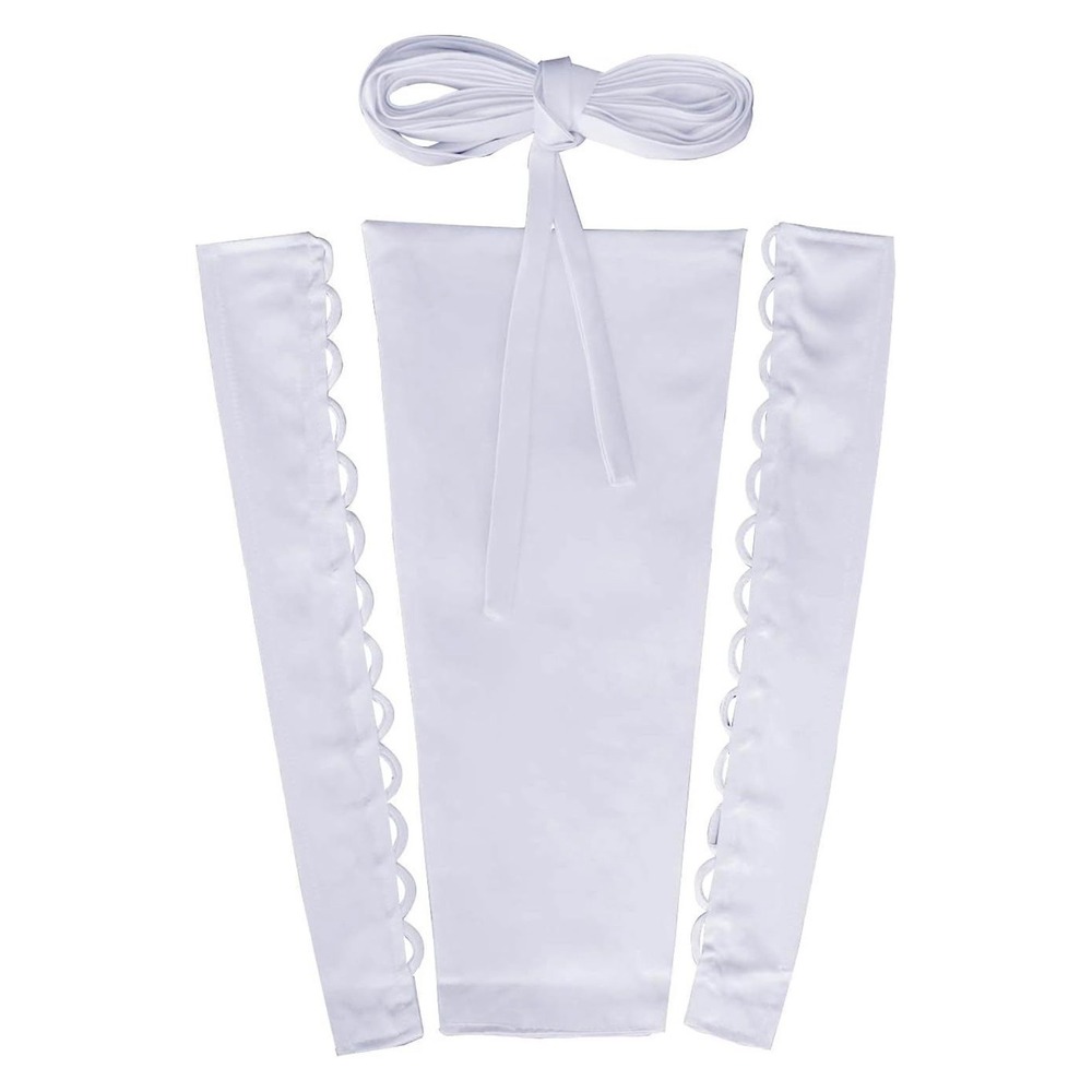 QRBTSCL White Satin‎ Corset Back Kit Wedding Dress Zipper Replacement Lace Up 10